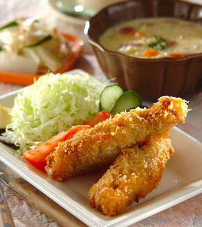 チーズ入りロールトンカツの献立