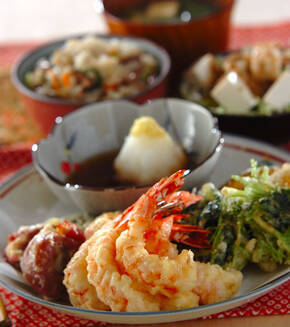 いろいろ天ぷらの献立