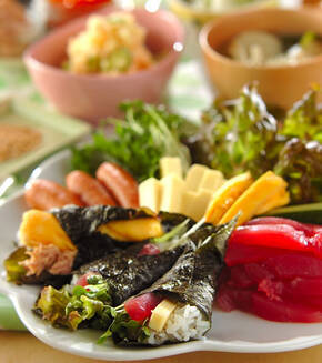 いろいろ手巻き寿司の献立