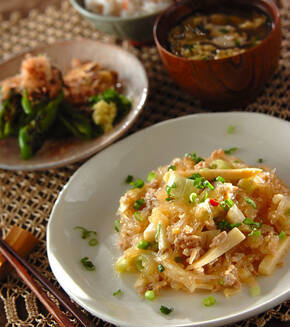 春雨とひき肉のピリ辛炒めの献立