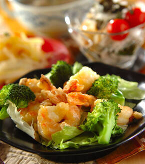 プリプリエビのマヨソース和えの献立