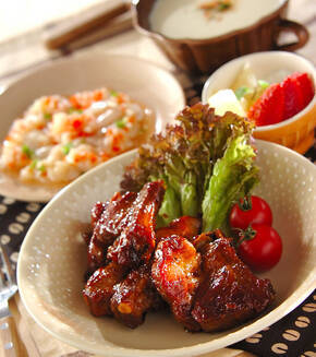 骨付き豚バラ肉のママレード煮の献立