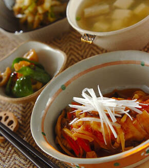 揚げ魚の甘酢あんかけの献立