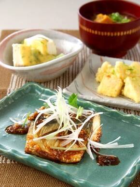 魚の香味照り焼きの献立