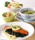 「サーモンのレモンソテー」の献立
