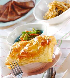 キノコパイ包みの献立