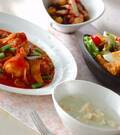 「新ジャガのトマト煮込み」の献立