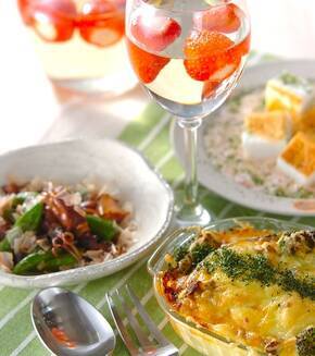 鮭のチーズ焼きの献立