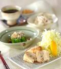 「タケノコのエビはさみ揚げ」の献立