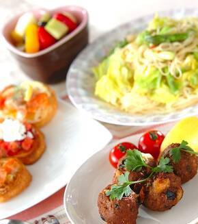 ミートボールの献立