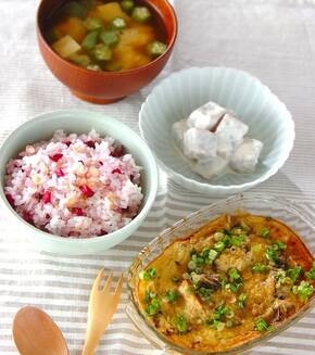 キノコのオーブン焼きの献立