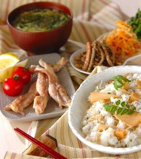 タケノコの混ぜずしの献立