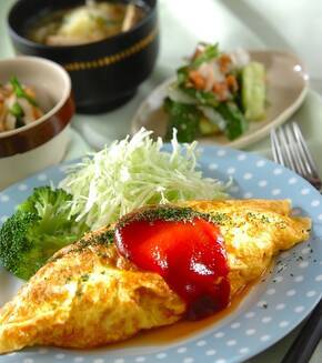 肉ジャガオムレツの献立