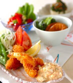 エビフライの献立