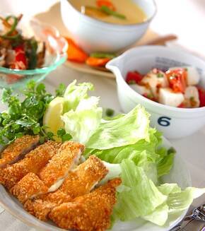 ポークのチーズサンドカツの献立