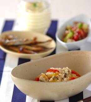 パプリカのリゾットの献立