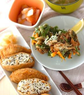 簡単人気のいなり寿司 具だくさんでお弁当にも by中島 和代さんの献立