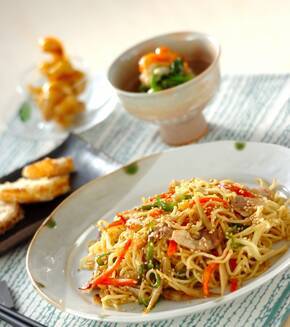 きんぴら焼きそばの献立