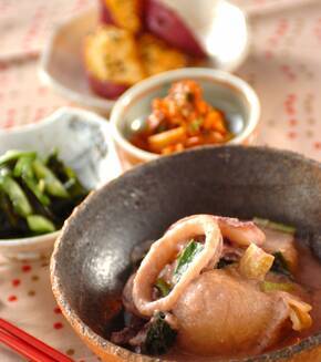 イカとカブの酒粕煮の献立