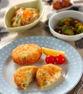 エビ入りホワイトコロッケの献立