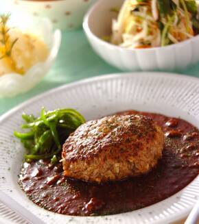 スタミナ満点！ガーリックハンバーグの献立