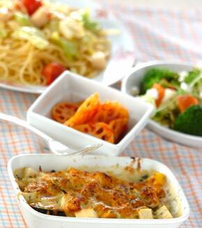 高野豆腐のグラタンの献立