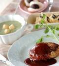 「ふんわりジューシー春ハンバーグ」の献立