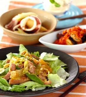 豚肉のパイン炒めの献立