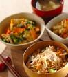 根菜の炊き込みご飯の献立