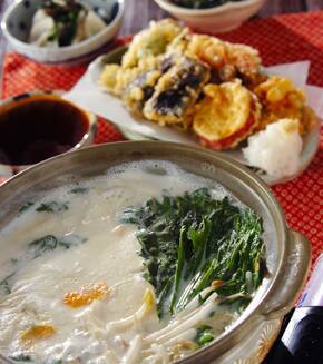 豆乳湯豆腐の献立