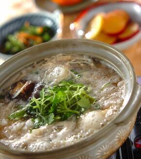 あっさり！タラと餅のみぞれ鍋の献立