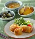 「鶏ささみのパリパリ春巻き」の献立