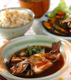 メバルの煮付けの献立