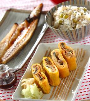 う巻き卵の献立