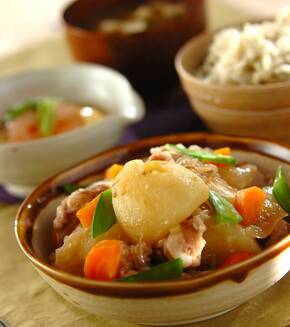 豚肉ジャガの献立