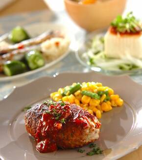 家庭的な基本のハンバーグ by杉本 亜希子さんの献立