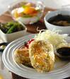 牛ひき肉のコロッケの献立