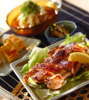 チキンの塩マリネ焼きの献立