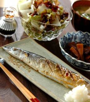 サンマの塩焼きの献立