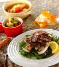 「薄切りステーキのサラダ仕立て」の献立
