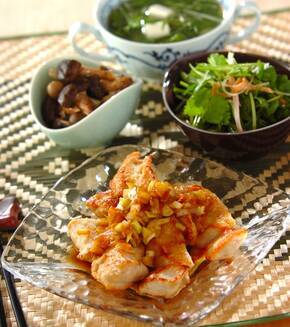 鶏むね肉の唐揚げ風～甘酢ソース～の献立