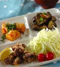 「砂肝のカレー唐揚げ」の献立