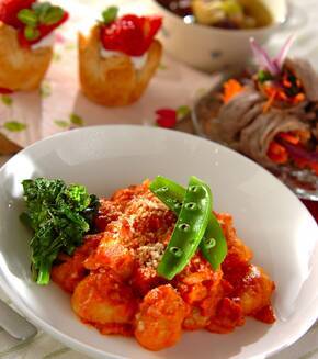 トマトクリームソースニョッキの献立