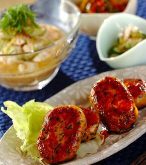 ヒジキとゴマのつくねの献立