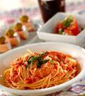 「エビのトマトクリームパスタ」の献立