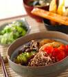 野菜たっぷりビビンバ丼の献立