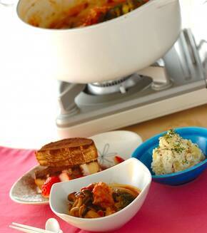 チキントマト鍋の献立