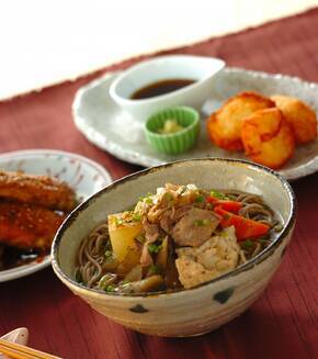 たっぷり野菜の年越しそばの献立