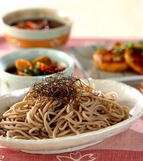 アサリの赤だしつけそばの献立