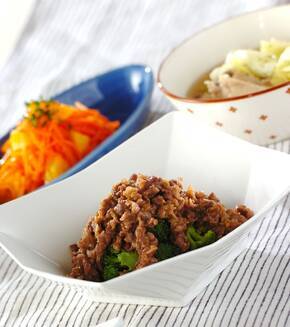 ブロッコリーの肉みそあんかけの献立